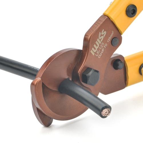 IWISS Heavy-Duty Cable Cutter, LK-125A, for Copper and Aluminum Wires Up To 125 Sq.
