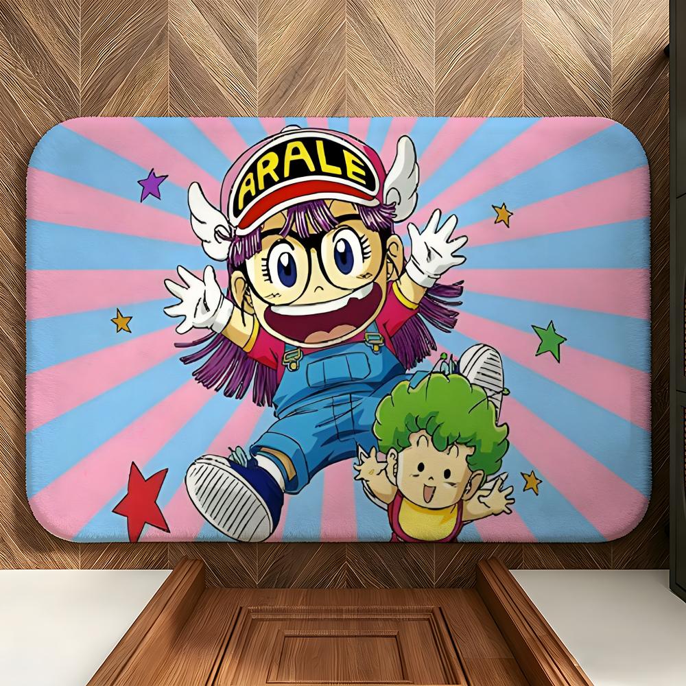 Anime D-Dr. S-Slump Floor Mat Soft Flannel Floor Mat Suitable for Entryways, Living Rooms, Bedrooms, and Bathrooms