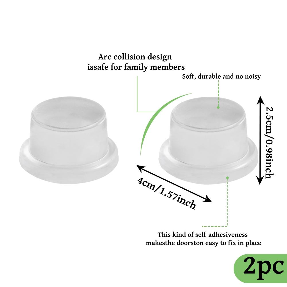 Silicone Door Stopper Wall Protector Bedroom Door Handle Bumper Self Adhesive Anti-crash Pad Practical Furniture Accessories