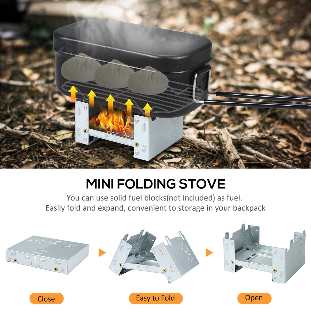 4 шт., набор кухонной посуды, 800 мл, коробка для обеда для кемпинга с алкогольной плитой, стойка для пропаривания, разделочная доска для