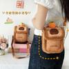 Cartoon Cute Orange Capybara Doll Messenger Bag Furry Small Square Bag Cute Kapibara Mobile Phone Storage Bag