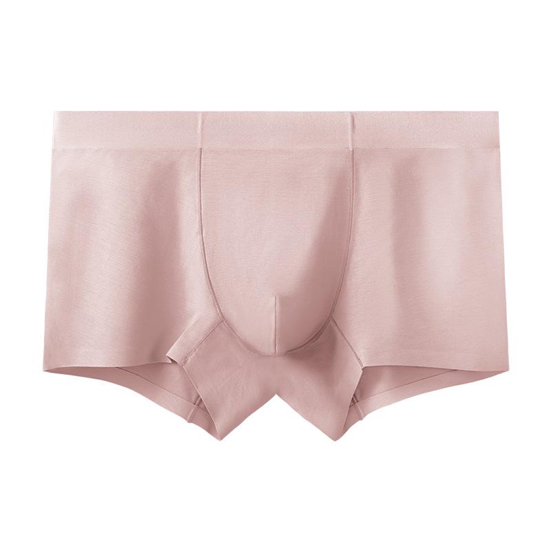 Мужские бесшовные антибактериальные трусы-боксеры из модала Graphene 5A - средняя талия, телесного цвета