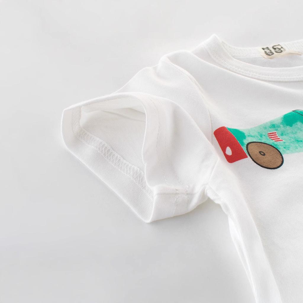 Boys Summer Short Sleeve T Shirt for Toddlers and Kids Cotton Top