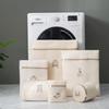 Laundry Bag For Dirty Clothes Fine Mesh Beige Embroidery Thicken Washing Bags Laundry Set For Washing Travel Storage Bag