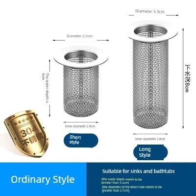 Stainless Steel Floor Drain Hair Filter Universal for Bathroom Sink, Anti-Clogging for Bathroom Drain, Toilet, Bathtub, Washbasin