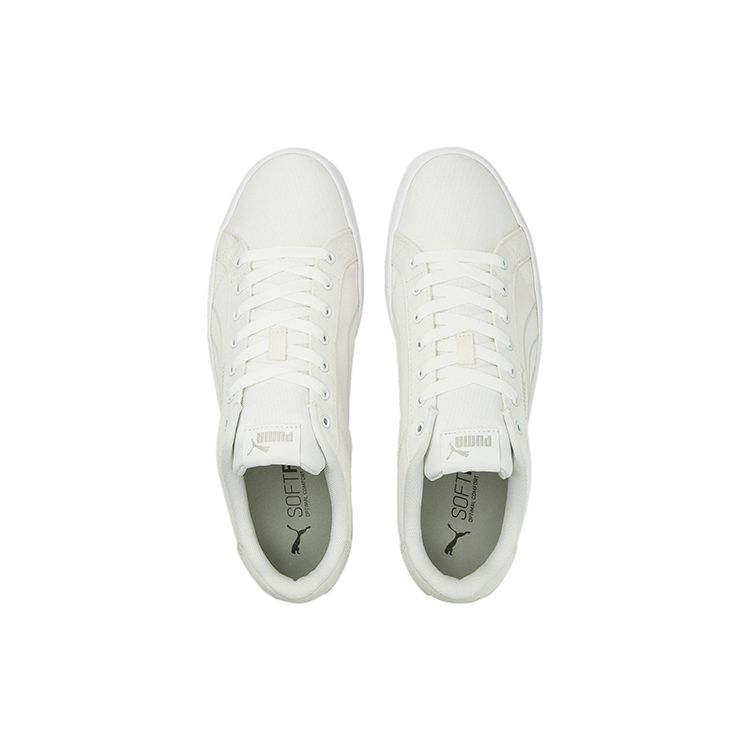Puma Smash Series Vulc V3 Lo CV Canvas Низкие кеды для скейтбординга Унисекс Кроссовки Белые 383875-01