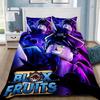 3D Game Bedding Set B-Blox F-Fruits Cartoon Duvet Cover Set Soft Skin-Friendly Single Double King Size For Kids Home Textiles