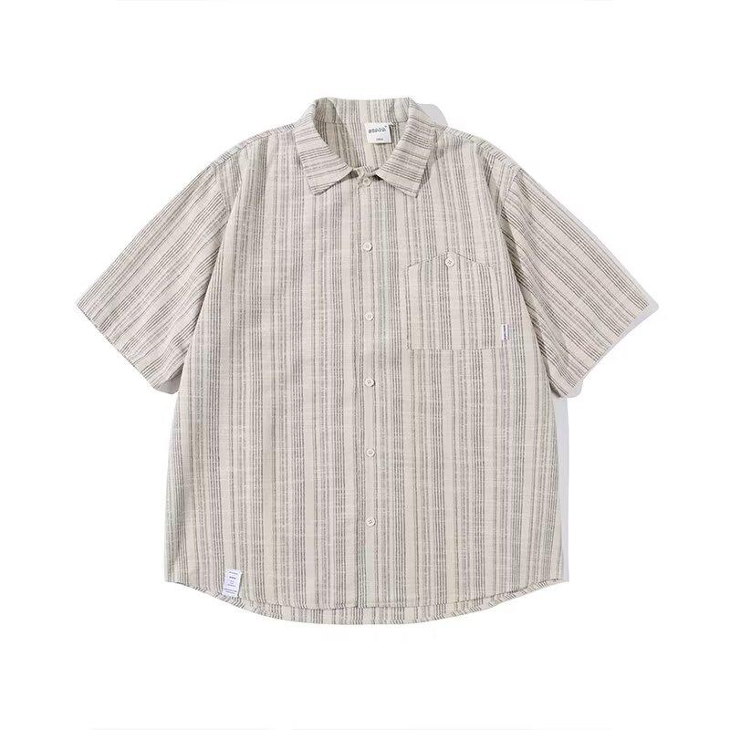 Новая ретро-рубашка для летней мужской одежды, свободный и нишевый дизайн для студентов, забавный мужской топ для верхней одежды