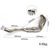 Slip-On FOR YAMAHA YZF-R1 MT10 2015 2016 2017-2023 Year Full Exhaust Pipe System Motorcycle Muffler Middle Front Header pipe
