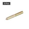 uxcell Hanger Bolts, M8 X 60mm, 8 Pieces, Double-Ended Knock Screws, Dowel Screws, for Wood Furniture, Renovation, Construction, Repair, and Jointing