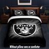 Las Vegas Raiders Design Bed Bedding Set 1 Duvet Cover + 2 Pillowcases Soft Breathable Household Bed Linens