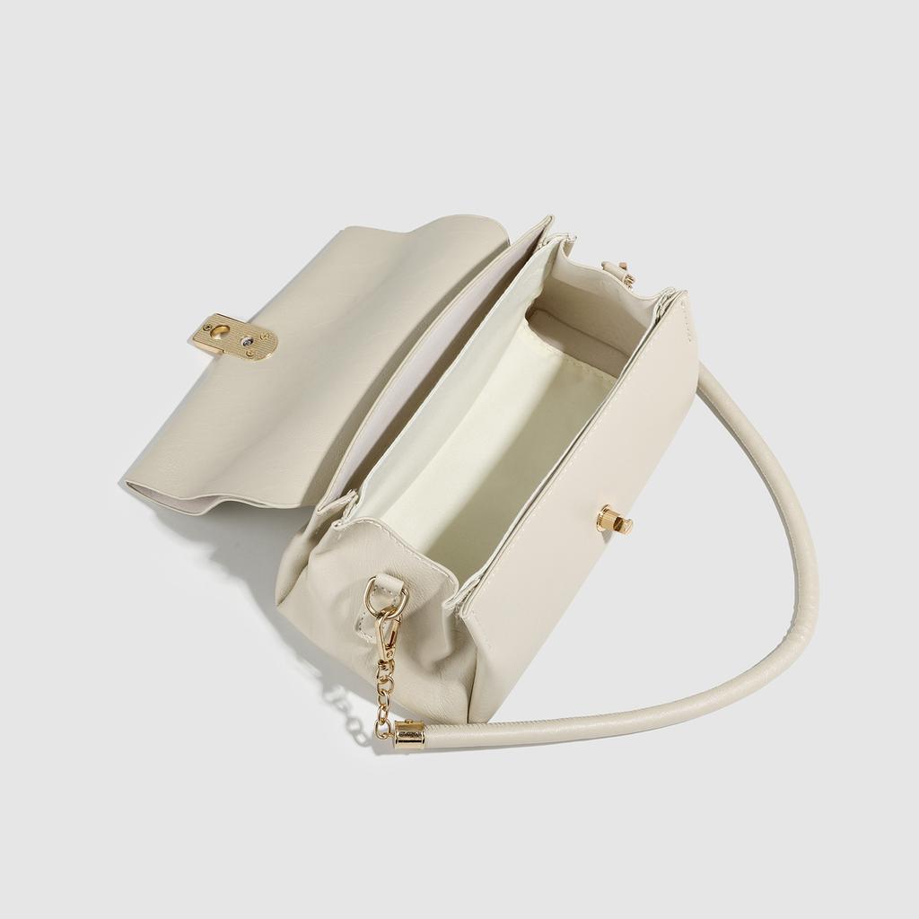 Thousand-layer White Qiao Shoulder Bag Women Fashion Glacier White Underarm Bag All Commuter Crossbody Bag Women