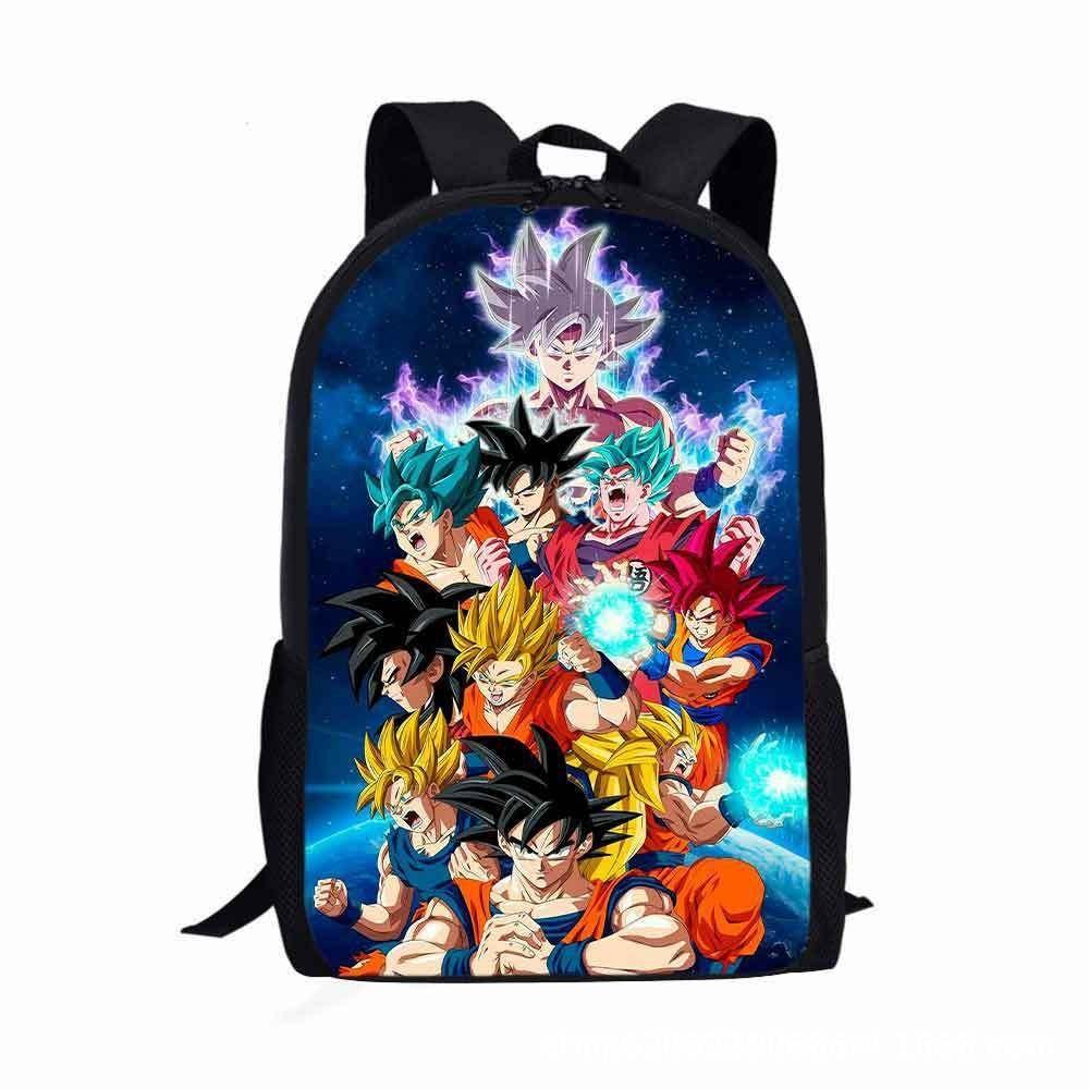 Dragon Ball Anime Kids Backpack With Durable Oxford Material And Air Cushion Straps For School