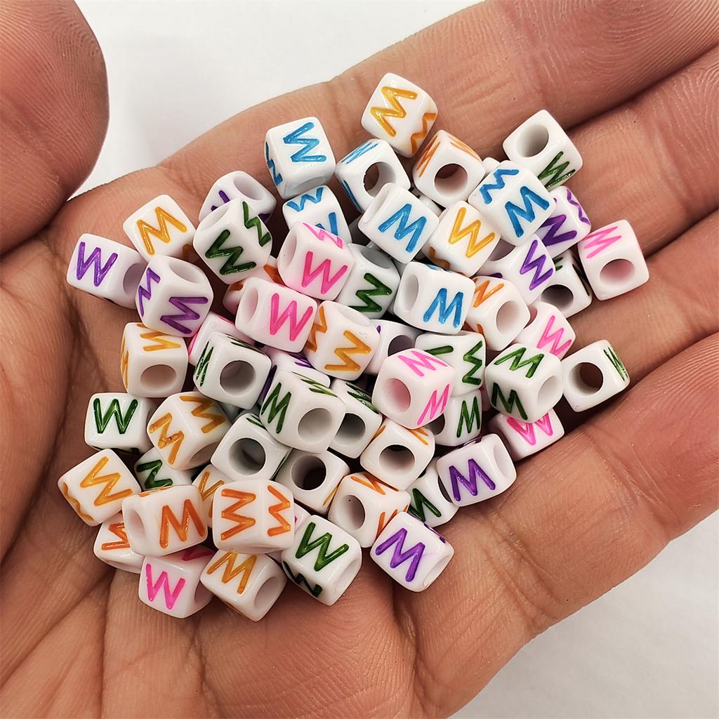 100 Pcs/lot Acrylic Beads Letter Bead Jewelry Finding For DIY Necklace Bracelet 6mm Fashion Wholesale High-quality New