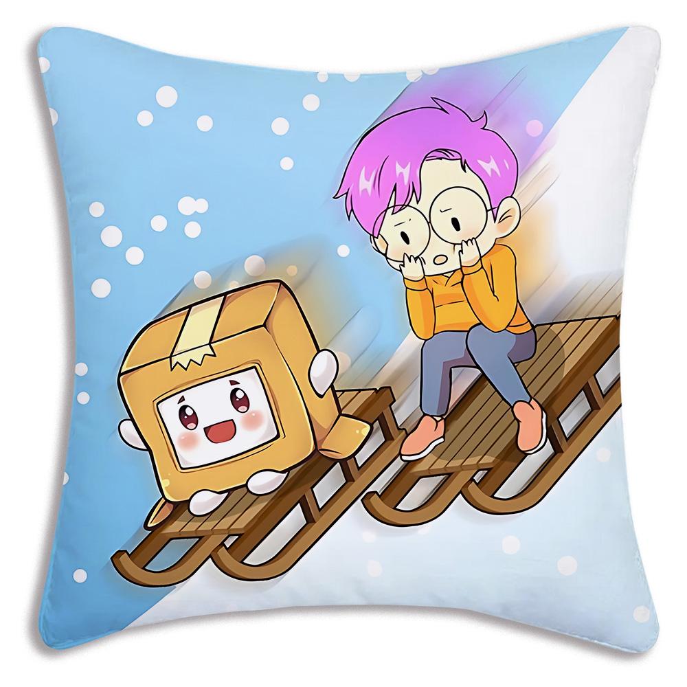 Game Lanky Boxs Pillow Covers Cartoon Sofa Decorative Home Double-sided Printing Short Plush Cute Cushion Cover