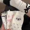 Ballet Style Tube Socks Spring/summer Mid Tube Socks Ins Bow Stacked Socks