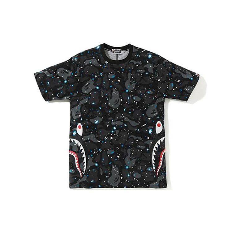 Футболка Bape Space Camo с акулой сбоку 1F30-109-004
