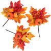 Garneck 3pcs Artificial Pumpkin Decoration for Halloween Thanksgiving Simulation Pumpkins for Use Festive Centerpiece for Fall Harvest Events