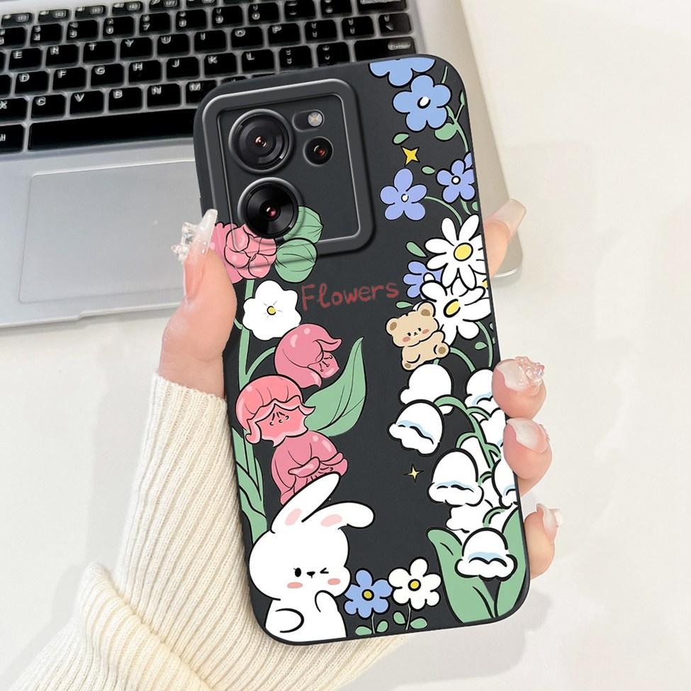 Чехол для Xiaomi 13T Pro 13T Силиконовый Милый Мультяшный Кот Модный Роскошный Забавный Ударопрочный Задняя Крышка Для Телефона Xiaomi 13T Funda