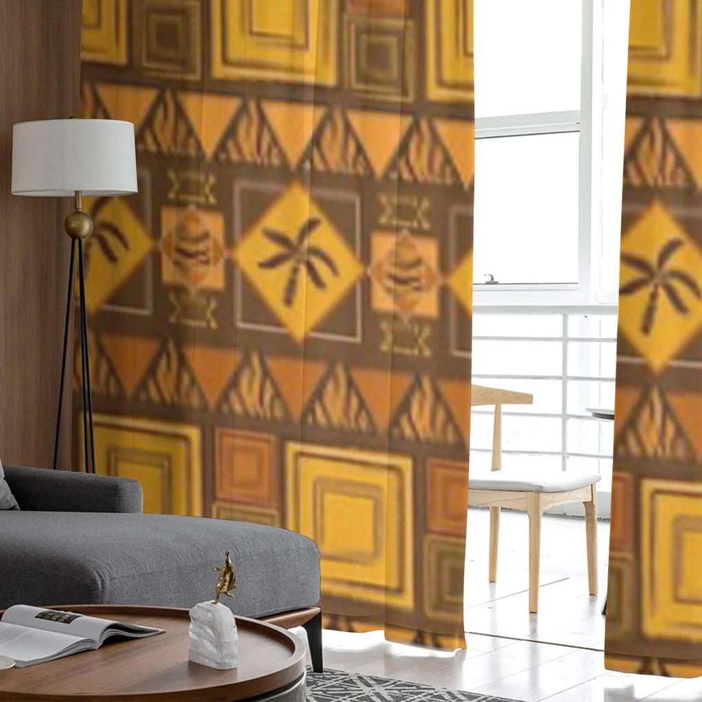 African Background Tulle Sheer Curtains for Living Room Decoration Curtain for the Room Bedroom Kitchen Voile Organza Curtains