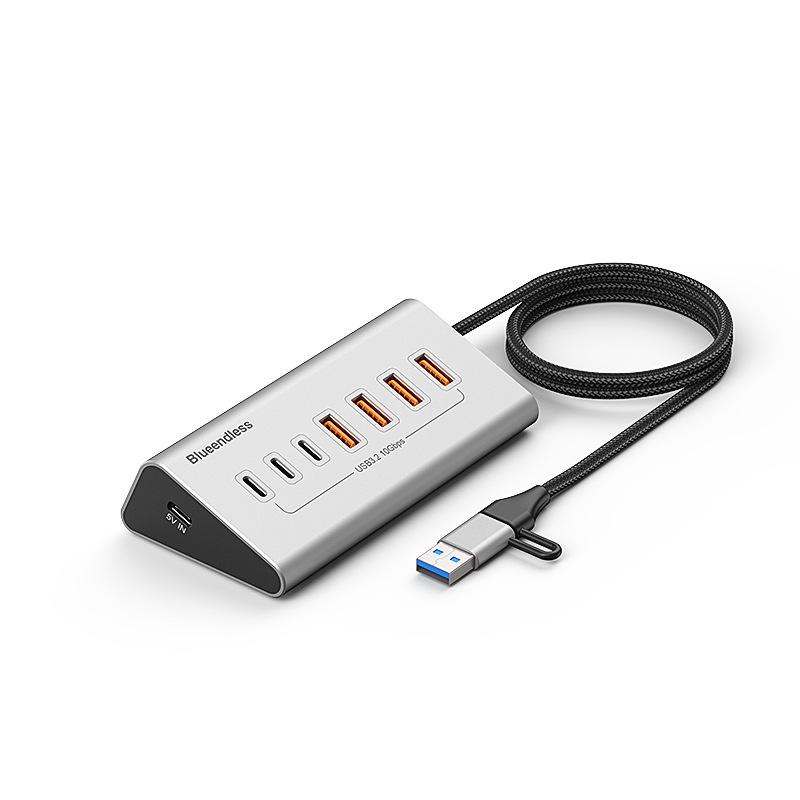 BlueShuo USB 3.2 10-Port Type-C Hub Splitter for Laptops & Desktops