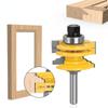 1pc 8mm 12mm 1/2" Shank Glass Door Rail & Stile Reversible Router Bit Woodworking Milling Cutting for Wood Tool Bits 02014