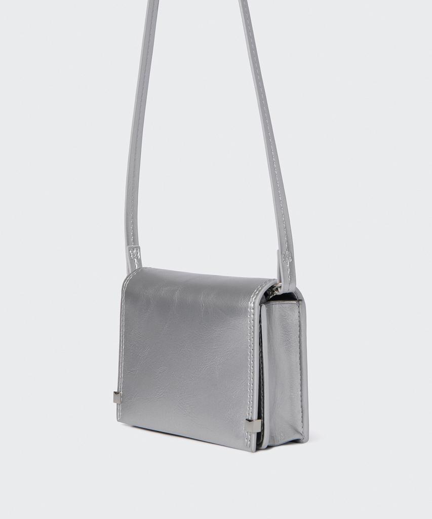Musinsa Standard Женская Женская Квадратная Сумка-Конверт Micro Crossbody [Серебряный]