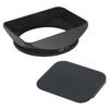 Haoge 72mm Square Metal Mount Lens Hood Shade with Cap for 72mm Carl Voigtlander Olympus Lenses and Other 72mm Filter Thread Lenses Screw-in Canon,