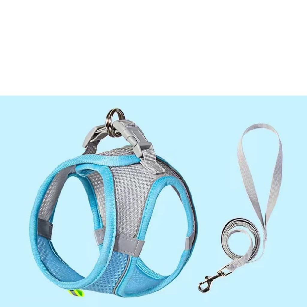 Шлейка для собак для маленьких собак, кошек, светоотражающая шлейка и поводок для домашних животных, регулируемый дышащий нагрудный жилет для домашних животных, поводок, аксессуары для собак
