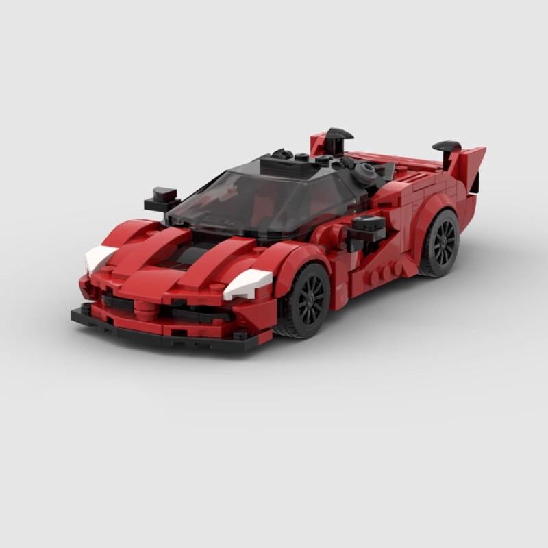 Конструктор MOC 8 ячеек Машина Ferrari FXXK Суперкар Гоночный Сборка Игрушка для мальчика