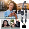 Mobile Phone Strap with Zippered Pouch Mini Card Holder Crossbody Shoulder Strap Wallet Adjustable Length Clip And Go Cellphone Hanging Strap
