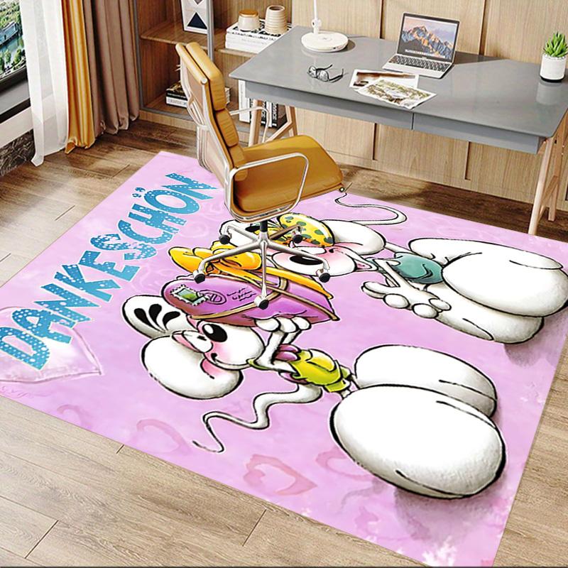 1pc Thank Cute Mice Carpet for Playroom Bedroom Living Room Sofa Home Decor,kids Game Area Rug Non-slip Floor Mat Y72340