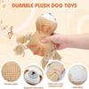 Dog Squeak Toys, Interactive Play Soft Plush Rope Toys, Cotton Material, Dog Toys For Small and Medium Dogs, Teething Toys, Brown.