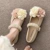 Niche Fairy Wind Shallow Mouth Single Shoes Female 2025 Summer New Retro Flower Gentle Evening Shoes Mary Jane Ladyshoes