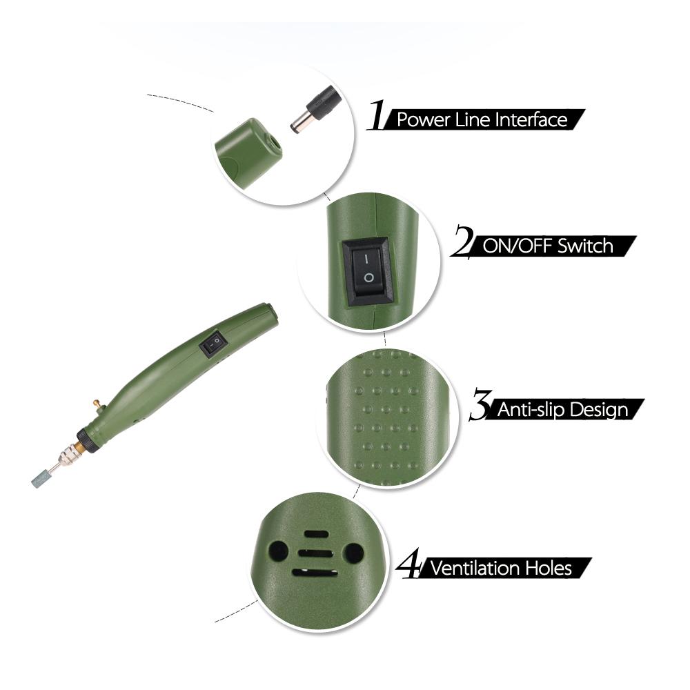 AC110-230V Электрический шлифовальный набор, роторная дрель, шлифовальный инструмент, набор для гравировки