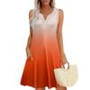 Женские летние платья Свободные сарафаны без рукавов с V-образным вырезом Платье с карманами