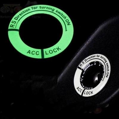 Светящийся светодиод зажигания, новый чехол для переключателя мотоцикла, автомобильное ночное свечение, светоотражающее кольцо для ключей, защитная наклейка