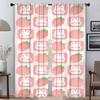 Fruit Elegant Room Curtains for Camera Modern Living Room Curtains 2 Pieces Window Curtain Halloween Decoration Partition Shades