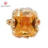 Luxury Ring For Women Silver Simulation Topaz Stylish Women's Engagement Fine Jewelry