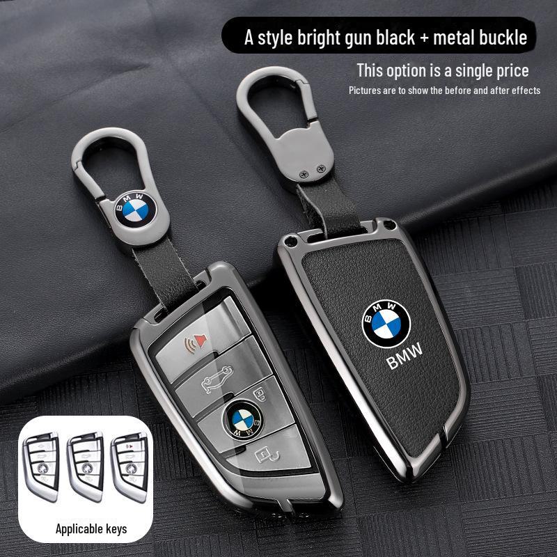 Подходящий чехол для автомобильного ключа для BMW: Совместимо с 5 серией 530L, 3 серией 325Li, 4, 6, 7 сериями, X1, X3, X4, X5, X7 (22 модели)