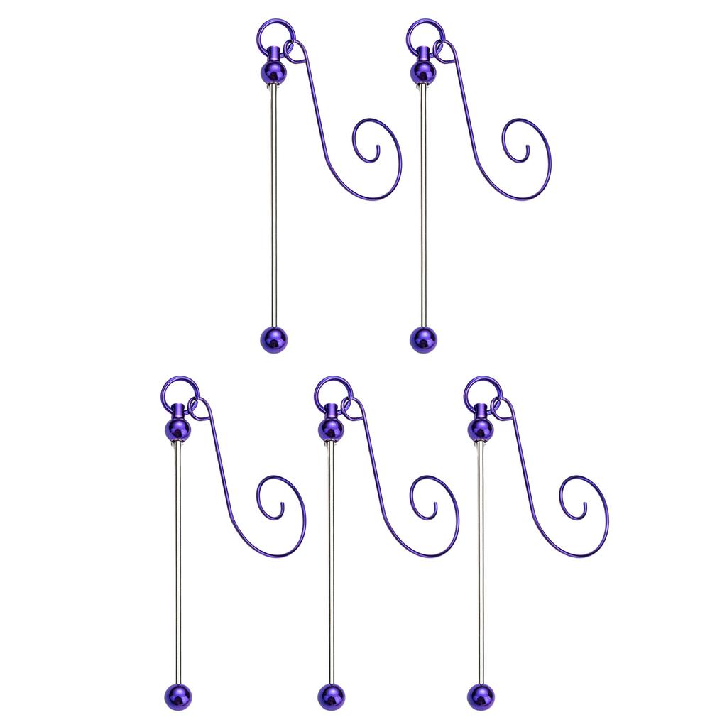 5 штук Разноцветные металлические подвесные крючки для рождественских украшений и проектов рукоделия, крючки для бисера, ювелирная фурнитура