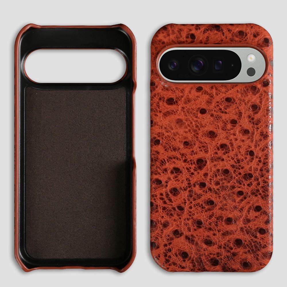 Ostrich Genuine Leather Case for Google Pixel 9 Pro 8Pro 7A 6Pro 6A A 9ProXL Cowhide Back Cover Coque Protective Shell