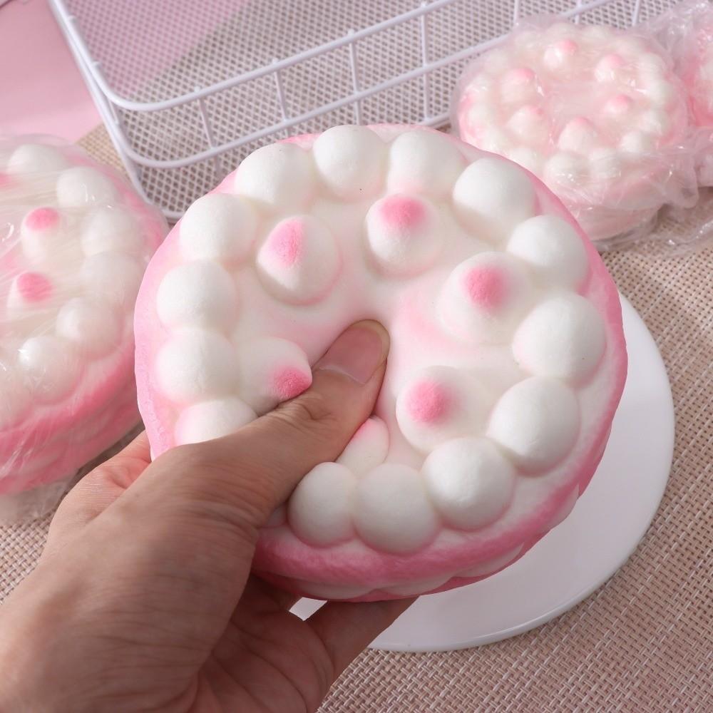 PU Squishy Fingertip Toy Simulation Raspberry Birthday Cake Relieve Stress Toys Squeeze Toy Child