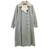 90s Old Coat T9-110 Blue X Ivory Women Used