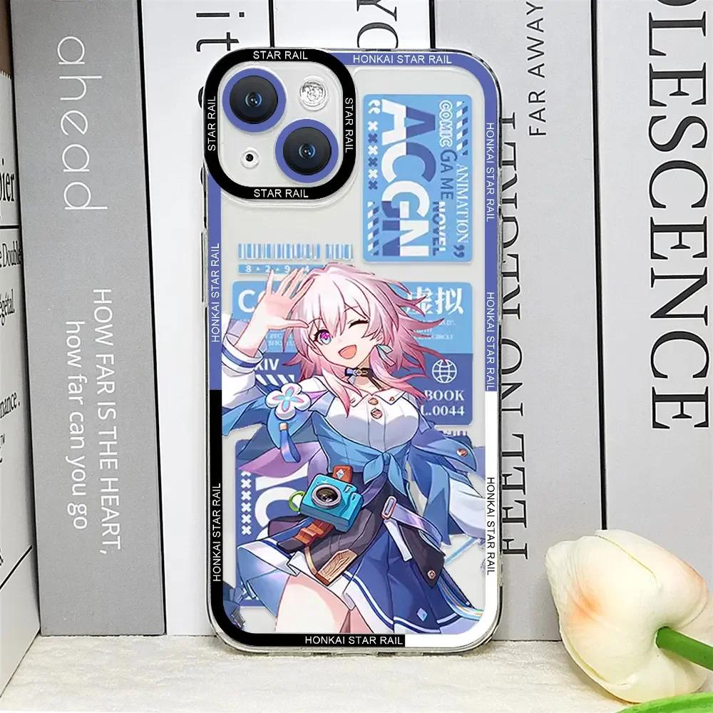 Чехол для телефона Honkai Star Rail для IPhone 16 15 14 13 12 11 Pro Max Mini Мягкие чехлы для IPhone X XS MAX 8 7 Plus SE2 Прозрачные Fundas
