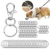 100Pcs Rust-Resistant Key Chain Clip 360 Degree Rotating Rotary Clasp Hook  Gift Making
