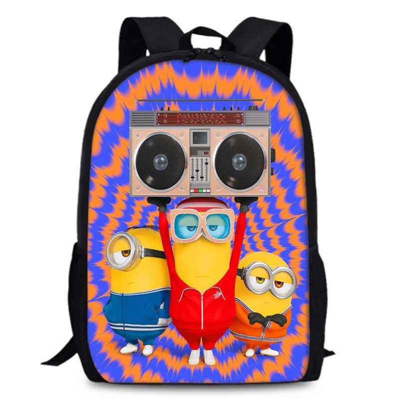 Вместительный 15-дюймовый рюкзак «Гадкий я 4» для школы, ткань Оксфорд, дышащий