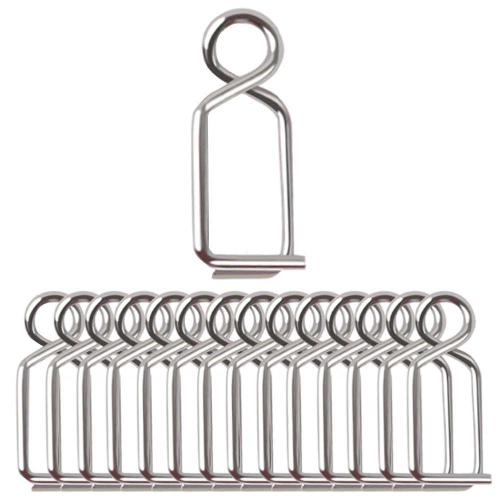 15Pcs Fast Lock Clips Easy and Secure Fishing Swivels Quick Change Lure Clips for Blowing Tube Squid Jig Fishing Accessories
