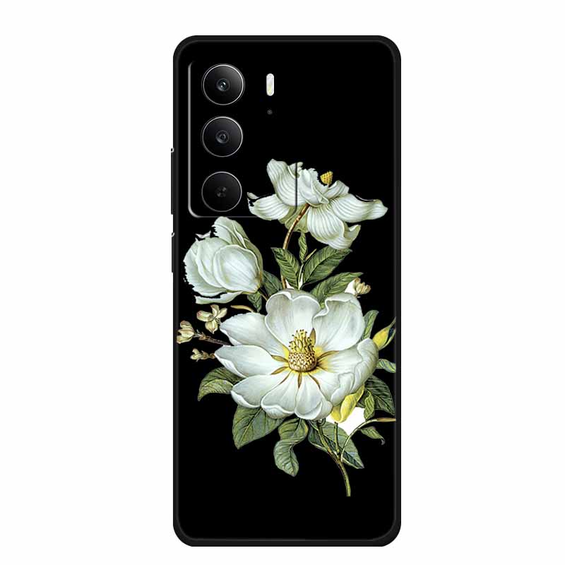 Для Realme Narzo 80 Lite 5G Чехол Narzo80 Lite Чехол Мультяшный Кот ТПУ Черный Силикон Мягкий Чехол для Телефона Для Realme Narzo 80Lite Funda