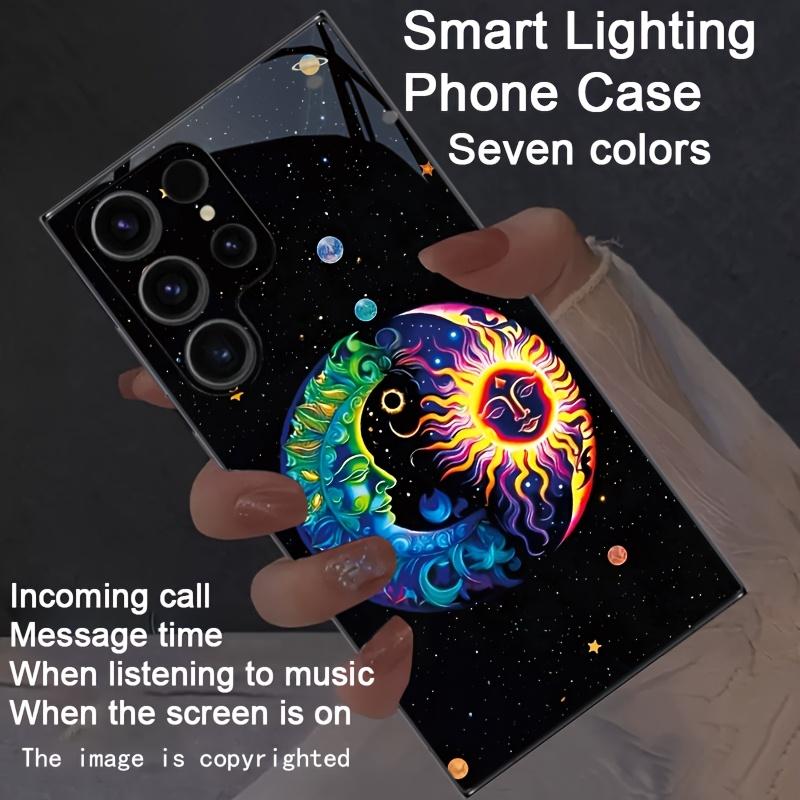 Звездное Небо Цветной Светящийся Чехол Для Телефона Для Samsung S25 S24 S23 S22 S21 Ultra Plus FE Note 20 Ultra Светодиодный Космический Чехол